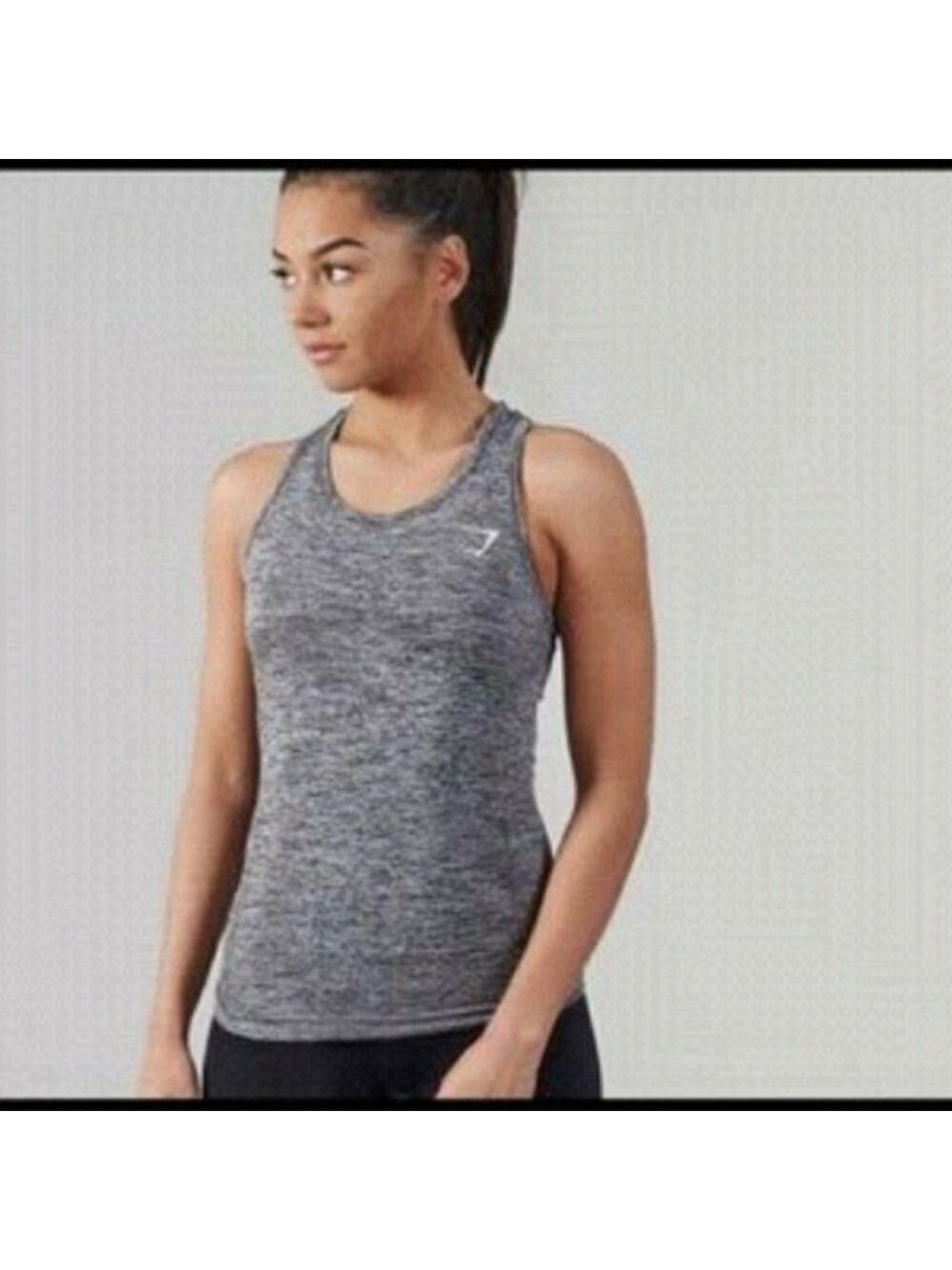 GYMSHARK Seamless Vest Grey Tank Top Size S